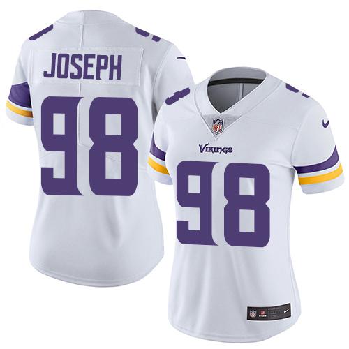 Women 2019 Minnesota Vikings #98 Linval Joseph White Nike Vapor Untouchable Limited NFL Jersey